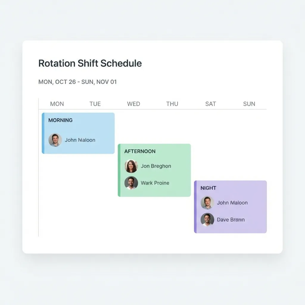 Gestión de horarios y turnos rotativos